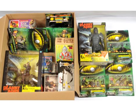 Quantity of TV &amp; Film related action figures and similar, to Includes Trend Master Godzilla, Hasbro Planet of the Apes, K