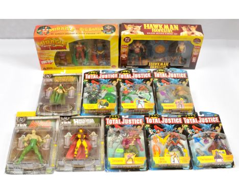 Kenner &amp; DC Direct DC Comics related action figures, to include Total Justice, JLA and others. Good Plus to Excellent, wi