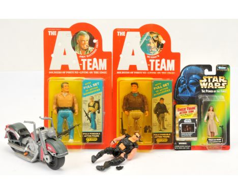 Galoob The A-Team carded 6" action figures x 2, to include Murdock &amp; John "Hannibal" Smith, both within Good Plus to Exce
