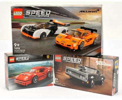Lego (Sealed) Speed Champions sets x 3 to include 76918 McLaren Solus GT &amp; McLaren F1 LM, 76912 Fast &amp; Furious 1970 D
