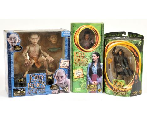 ToyBiz The Lord of the Rings figures x 3, to include 12" Arwen Special Edition Collectors Series, Electronic Talking Gollum, 