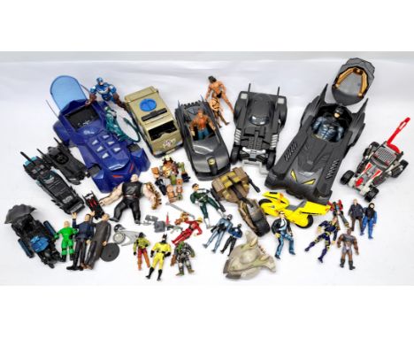 Quantity of Mattel DC Comics Batman vehicles & action figures in mixed lot. Fair to goodSome figures are incomplete or damage