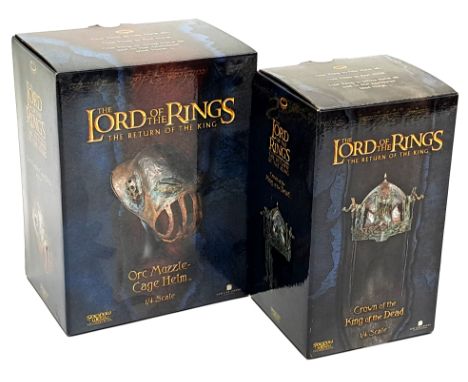 Sideshow Weta The Lord of the Rings The Return of the King 1/4 scale pair, to include Orc Muzzle Cage Helm and Crown of the K