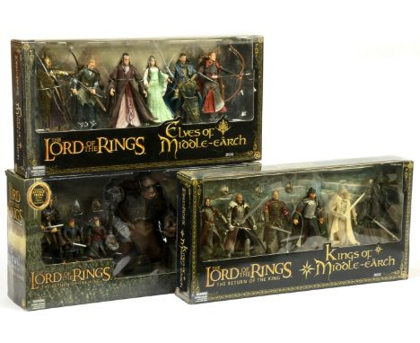 ToyBiz The Lord of the Rings multi-figure packs x 3, to include Elves of Middle-Earth, Kings of Middle-Earth and Final Battle