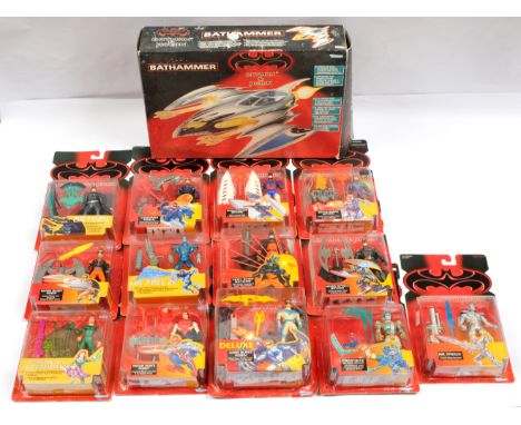 Kenner Batman &amp; Robin action figures and Bathammer, Good to Excellent, within Fair to Good opened packaging, figures appe
