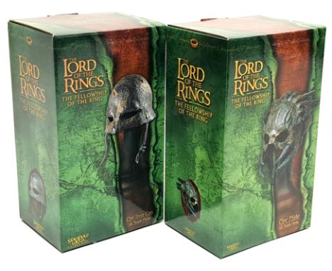 Sideshow Weta The Lord of the Rings The The Fellowship of the Ring 1/4 scale pair, to include Orc Hide Helm and Orc Iron Cap 
