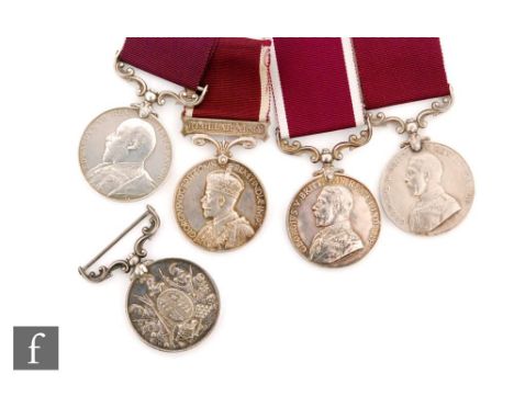An Army Meritorious Service Medal to 013003 Pte A Sjt H.J Preston R.A.O.C with four Army Long Service and Good Conduct Medals