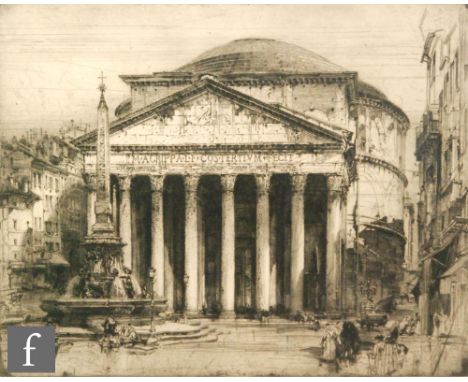 HEDLEY FITTON (1859-1929) - 'The Pantheon, Rome', etching, signed in pencil, framed, 44cm x 56cm, frame size 75cm x 91cm. 