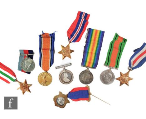 A World War One pair of medals awarded to Gnr. F. Cocking R A L-39187, a Victoria order of St Johns to 1535 Sgt. E. J. Rickwo