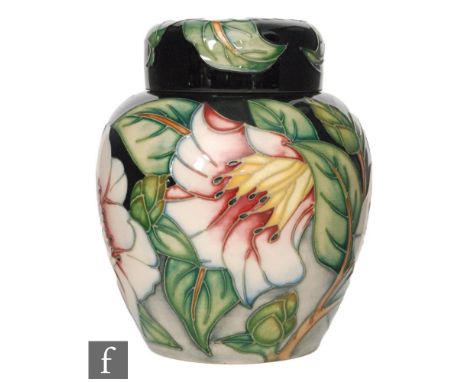 A Moorcroft Pottery ginger jar and cover decorated in the Cavendish pattern designed by Philip Gibson, impressed and painted 