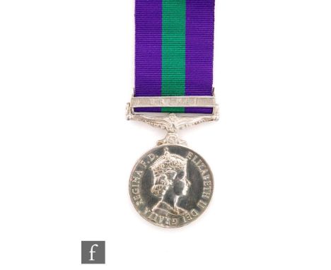 An Elizabeth II General Service Medal with Brunei bar to 25563822 Pte R Lett R.A.S.C. 