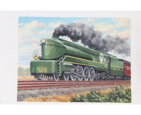 J. Craig Thorpe (American, B. 1948) "South Australian Class 520" Signed lower left. Original Oil on Paper. Provenance: Collec