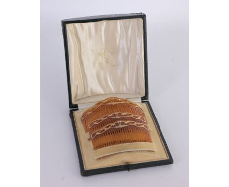 Vintage J.C Vickery Comb Set with original  case.  Case Dimensions: 5.5 x 5 in.