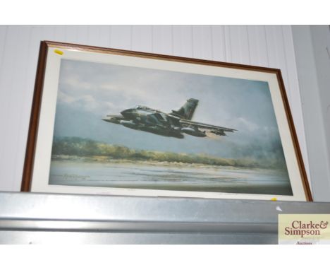 A limited edition Aircraft print, presented to Mr Dennis Moor from A &amp; A. E. E. Boscombe Down, for loyal service 1941-198