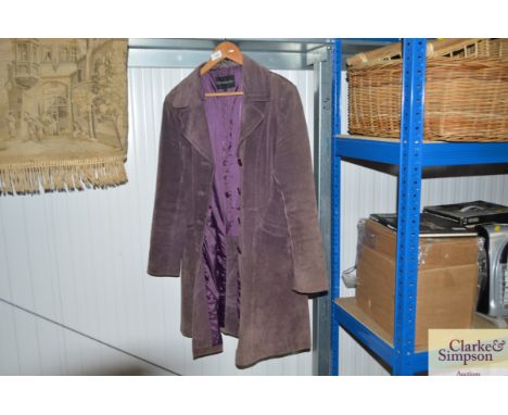 A vintage Centigrade purple suede coat
