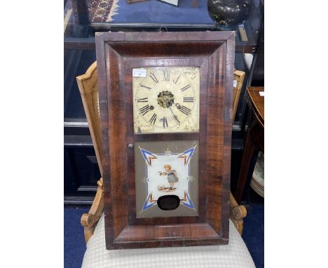 19TH CENTURY AMERICAN MANTEL CLOCK, 66cm high