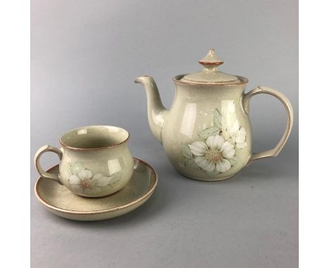 DENBY PART DINNER AND TEA SERVICE, decorated with the 'Daybreak' pattern