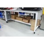 (3) ERG International Tables with Wheels