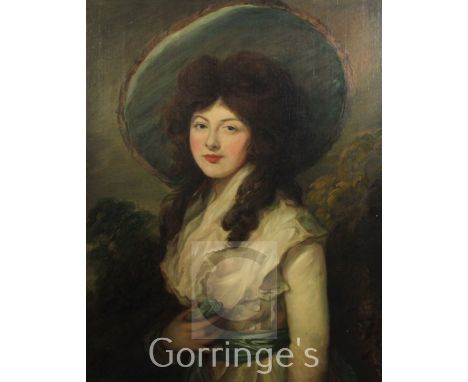 After Gainsboroughoil on canvas,Portrait of Catherine Elizabeth Brockman,30 x 25in.