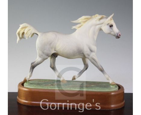 A Royal Worcester model of an Arab Stallion, modelled by Doris Lindner, c.1963, limited edition no.488/500, black printed mar