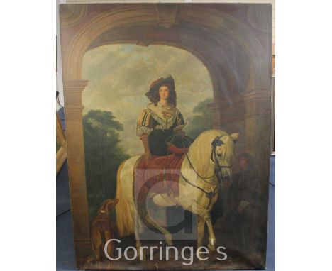 After John Everett Millais (1829-1896) and Edwin Henry Landseer (1802-1873)oil on canvas,Effie Millais posing as Nell Gwynne,