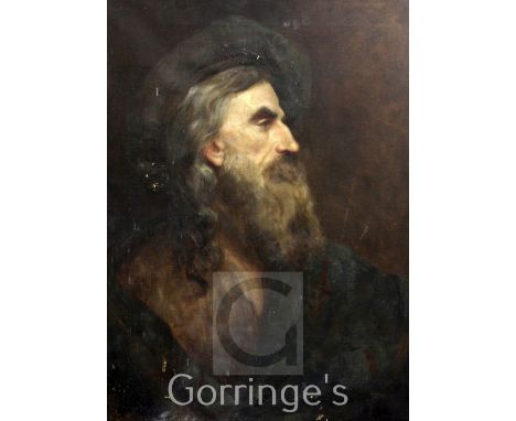 19th century Scottish Schooloil on canvas,Portrait of a Highlander,indistinctly signed verso,30 x 22in., unframed