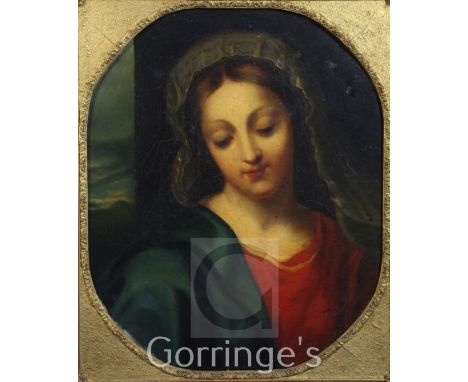 After Raphaeloil on canvas,Portrait of the Madonna,22 x 18in.