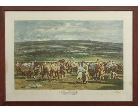 Four horse racing prints - framed and glazed: 1. After Sir Alfred Munning - 'After the Race', frame size 67.5 x 79.5 cm; 2. A