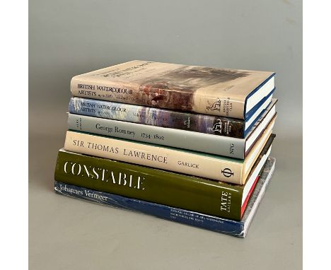 Six art reference books - comprising Kidson (Alex), George Romney 1734-1802, pub. 2002, The National Portrait Gallery (signed