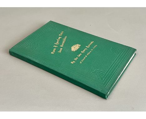 Hunting: Symonds (Henry), 'Runs &amp; Sporting Notes from Dorsetshire' - pub. Blandford, Edward Derham, 1899, 110 pages with 