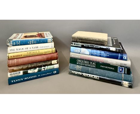 A small collection of Motoring, Car and Motor Racing subject books - 15 in total, 1950s-1990s, including 'Stirling Moss, My C