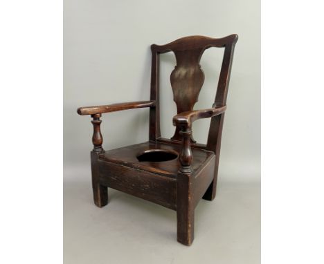 A Georgian provincial child's commode chair
