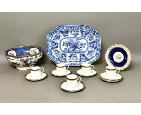 A Spode Copelands Asiatic Pheasant large bowl - early 20th century, green printed and painted factory marks, 25.3cm diameter 