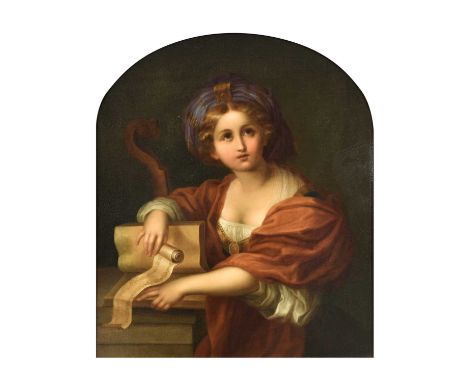 After Domenico Zampieri called 'Domenichino'(1581-1641) Bolognese"The Cumean Sibyl"Oil on canvas, 63cm by 54cm within arched 