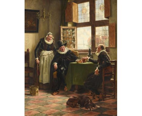 Stephen Lewin (c.1822-c.1912)"Hard to Convince"Signed and dated (18)90, oil on canvas, 93.5cm by 65.5cmIn fully restored cond
