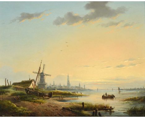 Jan Geerard Smits (1823-1910) DutchSummerWinterSigned, oil on panel, 31cm by 38.5cm (2)Winter - Cleaned and revarnished. Pane
