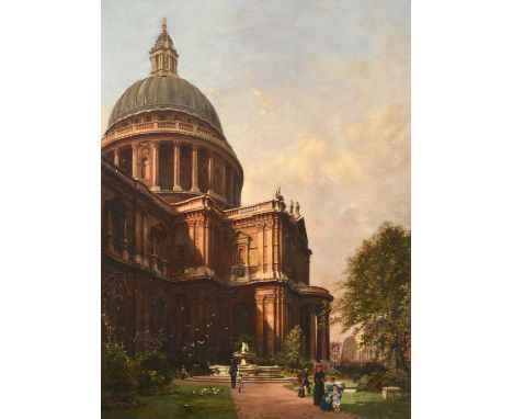 John O'Connor (1830-1889) Irish St Paul's, LondonSigned inscribed and dated (1884), oil on canvas, 100cm by 65cmProvenance: M