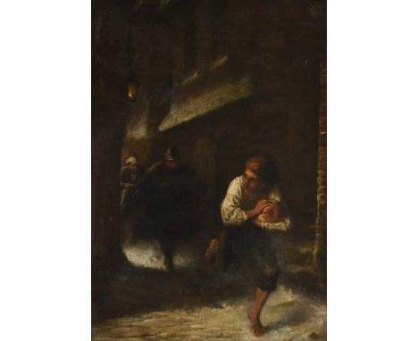 Frederick Daniel Hardy (1827-1911)"Hunger"Oil on canvas, 76cm by 52cmProvenance: Henry Dewhurst, Far Town Lodge, Huddersfield