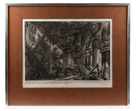 Giovanni Battista Piranesi (Italian 1720-1778) ‘Veduta interna della Camera Sepolcrale’, etching.38cm x 51cm.Qty: 1The Estate
