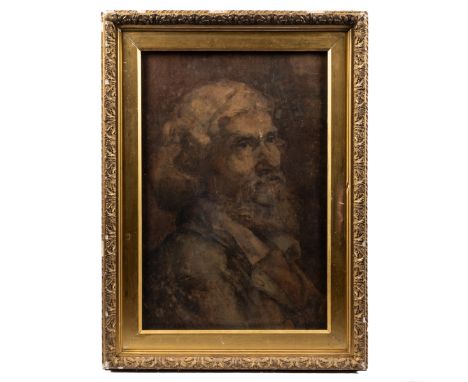 19th century British School A portrait of an elderly gentleman, watercolour on paper.47cm x 31.5cmQty: 1Signs of water markin
