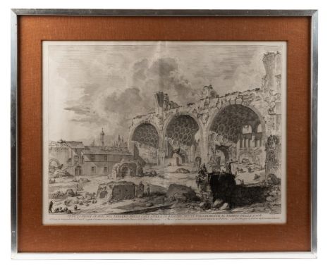 Giovanni Battista Piranesi (Italian 1720-1778) ‘Veduta degli Avanzi del Tablino della Casa Aurea’, etching.42cm x 56cm.Qty: 1