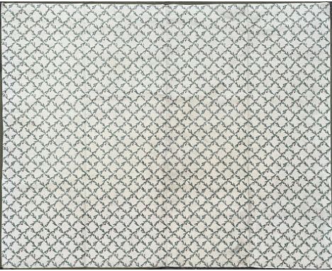 A modern cream ground carpet With an all-over pattern of diamond interlaced floral sprays.275cm x 236cmQty: 1In generally goo