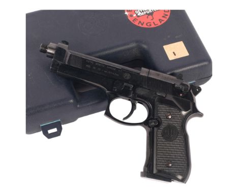 R. BERETTA - a Beretta .177 gas pistol and silencer, cased 