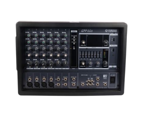 A Yamaha EMX62M powered mixer, with associated cable and owner's manual 