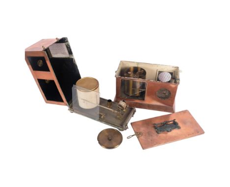 SHORT &amp; MASON, LONDON - a brass-cased Antique temperature recorder,&nbsp; appears to be using chart no. 38, model ref. no