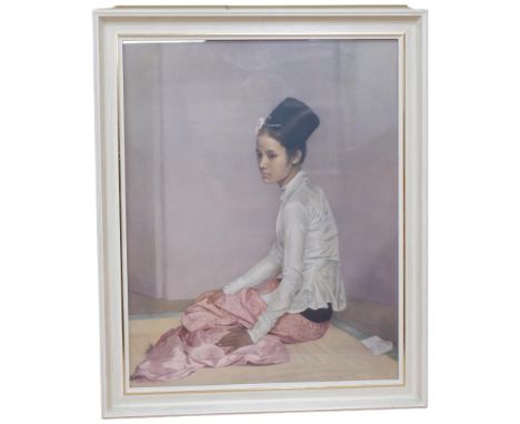 Print, Tretchikoff - Balinese girl, framed, 63cm x 51cm overall, and a Gerald Kelly portrait print 