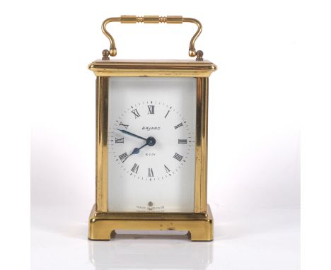 BAYARD - a brass-cased 8-day carriage clock, case height not including handle 11.5cmIn working order 