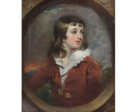 SAMUEL BARRY GODBOLD (fl. 1842-1875) Portrait of George Howard, 6th Earl of Carlisle, after Sir Joshua Reynolds, signed &amp;