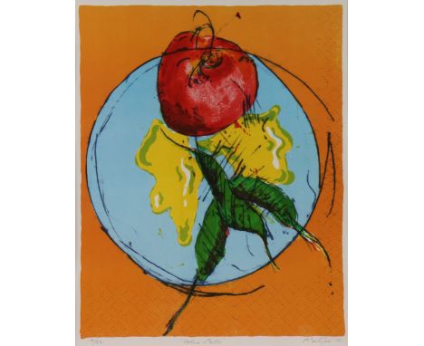 ALAN COX (b. 1941).  “Hotina Chillis”; coloured lithograph, signed &amp; dated ’07, titled &amp; numbered 14/25 in pencil low