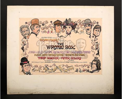 Prototype Vic Fair artwork for the Quad for the 1966 British Comedy, "The Wrong Box", this including the likes of Peter Selle